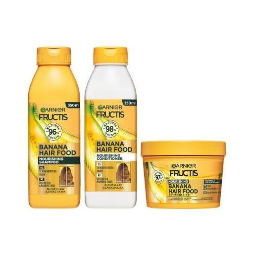 Garnier fructis hair food banana nourishing shampoo cofanetti shampoo 350 ml + balsamo per capelli 350 ml + maschera per capelli 400 ml per donna