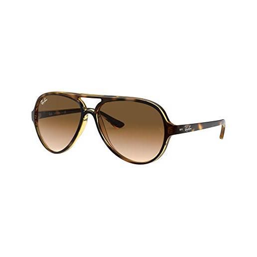 Ray-Ban - occhiali da sole cats 5000 aviatore, brown (710/51 light havana)