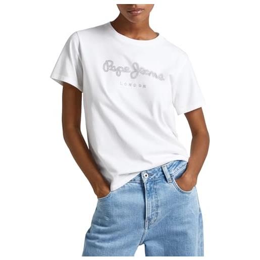Pepe Jeans hailey, t-shirt donna, bianco (white), xs