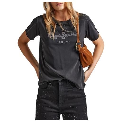 Pepe Jeans hailey, t-shirt donna, nero (black), l
