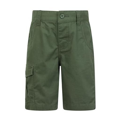 Mountain Warehouse pantaloncini cargo bambini stampati - 100% cotone pantaloncini estivi leggeri, pantaloncini da corsa traspiranti, fibre naturali accoglienti beige 13 anni