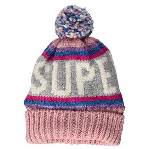 Superdry neon beanie set di accessori invernali, pink, os (taglia produttore: os) donna