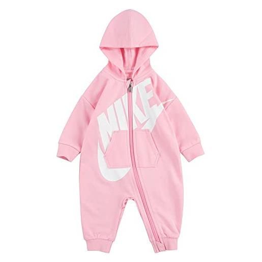 Nike - tutina intera coverall bimba pagliaccetto neonata 5nb954 a8f rosa - 9 mesi, rosa