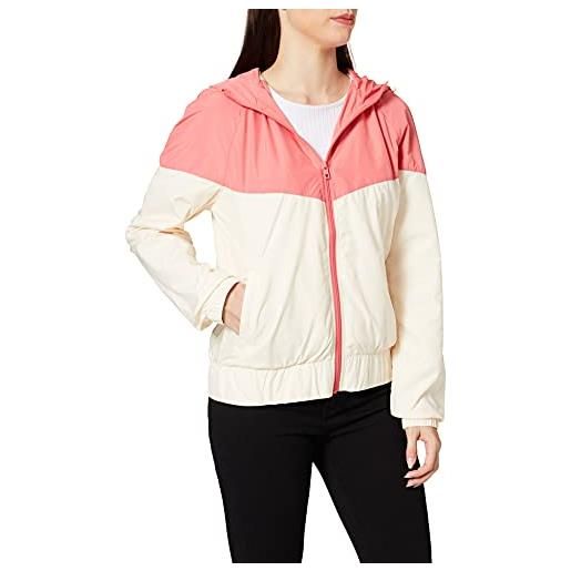 Urban Classics ladies arrow windbreaker giacca a vento, rosa chiaro/bianco, xs donna