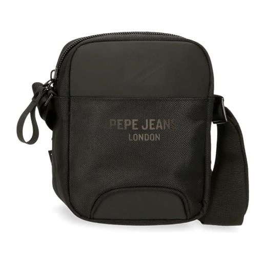 Pepe Jeans bromley borsa a tracolla piccola nero 15x19,5x6 cm poliestere, nero, taglia unica, borsa a tracolla piccola