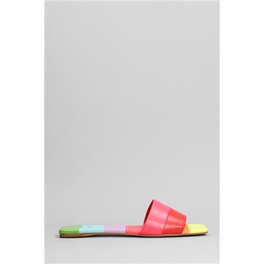Carrano sandali flats in pelle multicolor