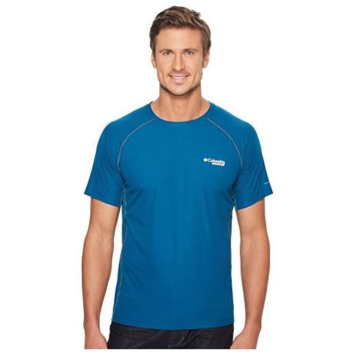 Columbia titan ultra - maglietta da corsa a maniche corte da uomo, uomo, maglietta da corsa, am1307, phoenix blue, l