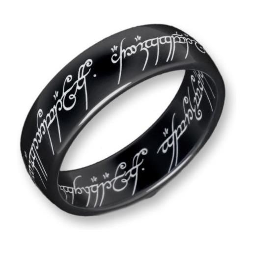Herr der Ringe il signore degli anelli - l'unico anello, in titanio, colore: nero, titanio, 22, cod. 2001-062