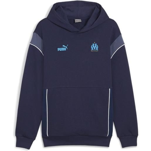 Puma olympique marseille ftblarchive hoodie blu s uomo