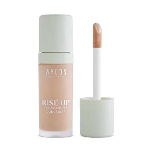 WYCON cosmetics rise up foundation + concealer fondotinta multifunzione dal finish luminoso e uniformante 08 medium cool