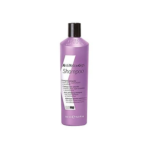 Kay Pro kepro Kay Pro no yellow gigs shampoo antigiallo per capelli biondi, decolorati o grigi 350ml