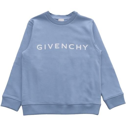 Givenchy Kids felpa azzurra con logo
