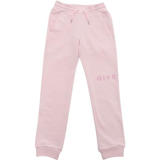 Givenchy Kids pantalone jogging rosa
