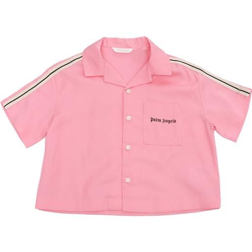 PALM ANGELS KIDS camicia cropped rosa