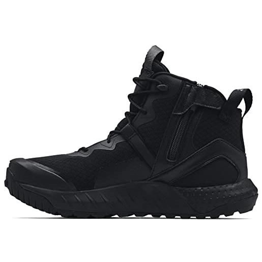 Under Armour ua micro g valsetz zip mid, scarpa da trail running uomo, 41 eu, nero (black / black / jet gray)