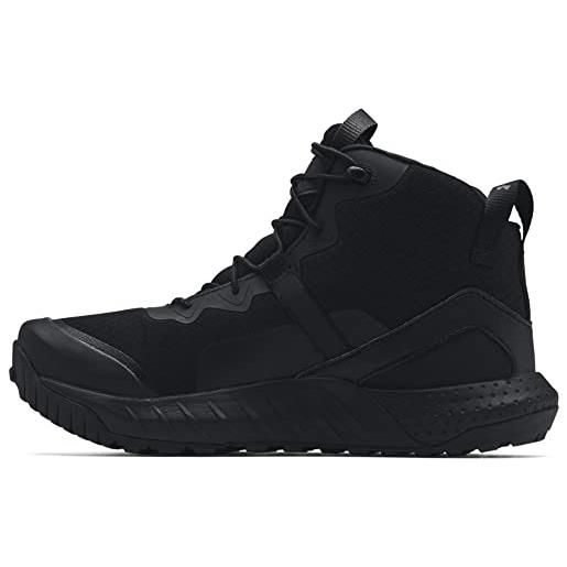 Under Armour ua micro g valsetz mid, scarpa da trail running uomo, 44 eu, nero (black / black / jet gray)