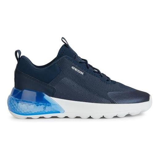 Geox j activart illuminus, scarpe da ginnastica uomo, blu navy, 38 eu