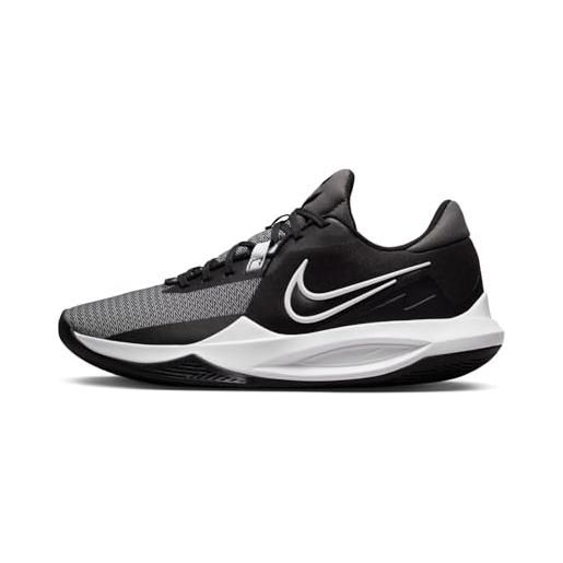 Nike precision 6, scarpe da basketball uomo, nero (black/white-iron grey-white), 37.5 eu