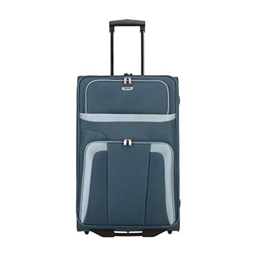 travelite paklite valigia a 2 ruote dimensione l, serie di valigie orlando: classico trolley morbido dal design senza tempo, 73 cm, 80 litri