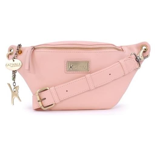 Catwalk collection handbags - vera pelle - marsupio da donna/borsello da cintura/moda - ariana - rosa