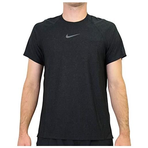 Nike top npc, t-shirt uomo, black/htr/iron grey, s