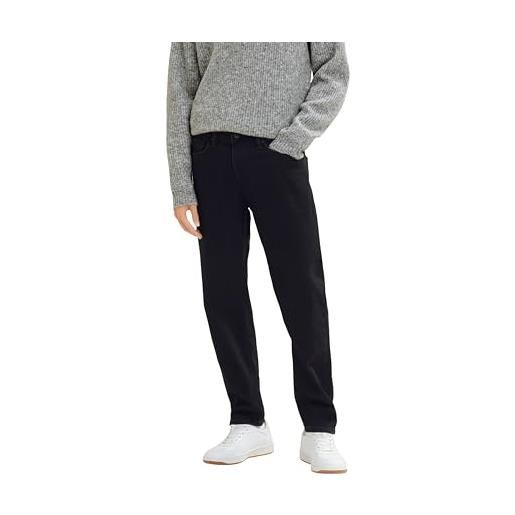 TOM TAILOR Denim jeans vestibilità larga, uomo, nero (black black denim 10270), 29w / 32l