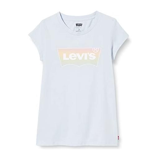 Levi's lvg short slv graphic te shirt bambine e ragazze, blu (pleinair), 6 anni