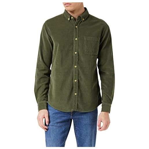 Urban Classics maglietta in velluto, camicia, uomo, verde (olive), xl