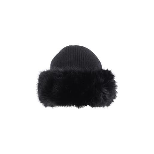 QUEEN HELENA cappello invernale con pelo berretto con pelliccia morbido donna cp07 (taglia unica, grigio)