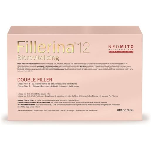 Fillerina 12 double filler neo mito biorevitalizing grado 3 bio prefillerina gel 30ml + prefillerina emulsione 30ml + emulsione 50ml