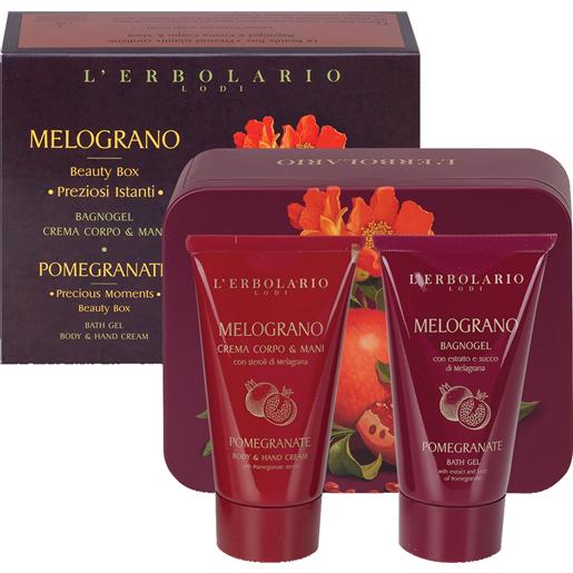 L'ERBOLARIO melograno beauty box bagnogel 75ml+crema corpo & mani 75ml