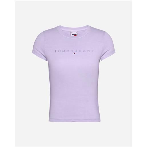 Tommy Hilfiger slim linear w - t-shirt - donna