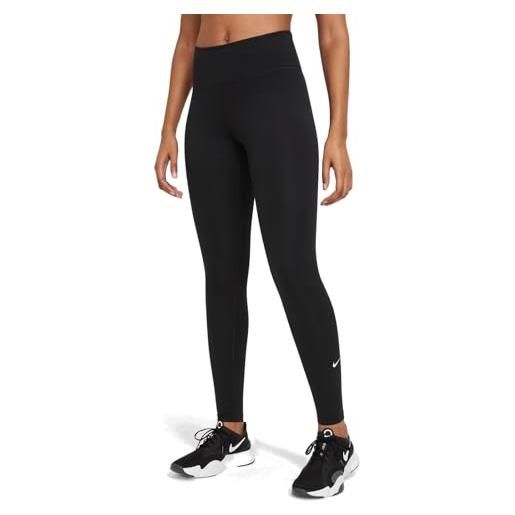 Nike one dry fit mr tights, black/(white), xxl donna