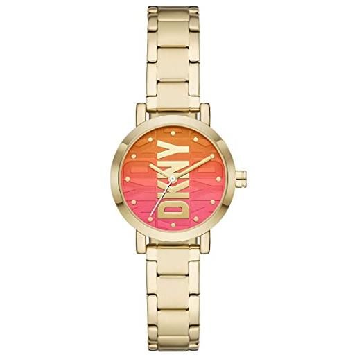 DKNY orologio da donna soho quarzo/3 movimento manuale con cassa da 28 mm e cinturino in acciaio inossidabile ny6660