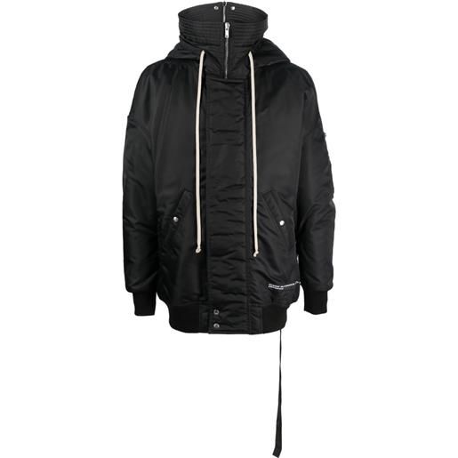 Rick Owens DRKSHDW giacca con cappuccio - nero