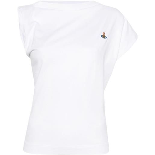 Vivienne Westwood t-shirt hebo asimmetrica - bianco