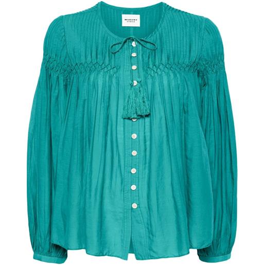 MARANT ÉTOILE blusa plalia plissettata - verde