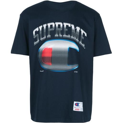 Supreme t-shirt the champion x Supreme chrome - nero