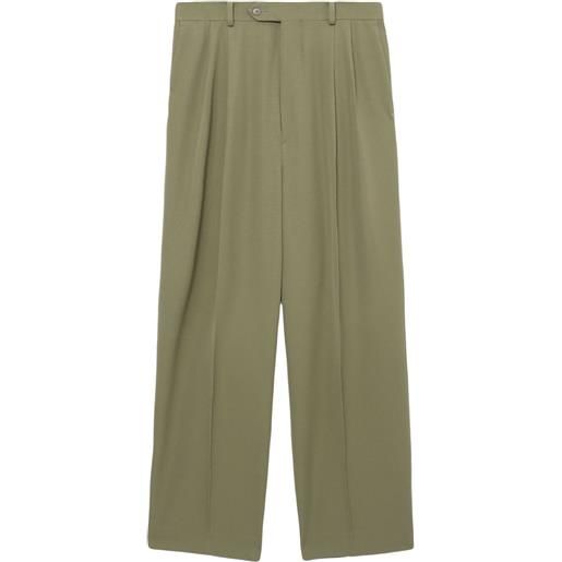 Auralee pantaloni sartoriali con pieghe - verde