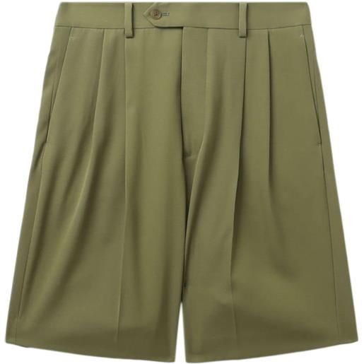 Auralee shorts con pieghe - verde