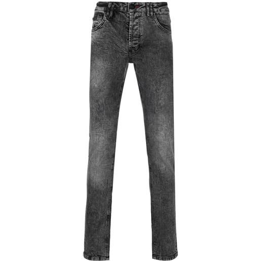 Philipp Plein jeans dritti istitutional super - grigio