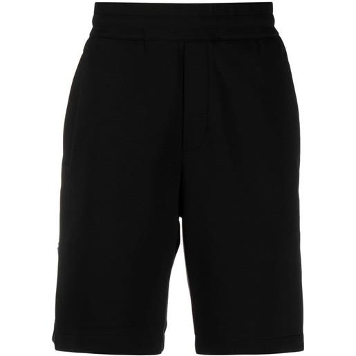 Emporio Armani shorts sportivi con ricamo - nero
