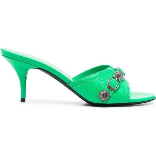 Balenciaga sandali cagole con borchie - verde