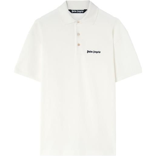 Palm Angels polo con stampa - bianco