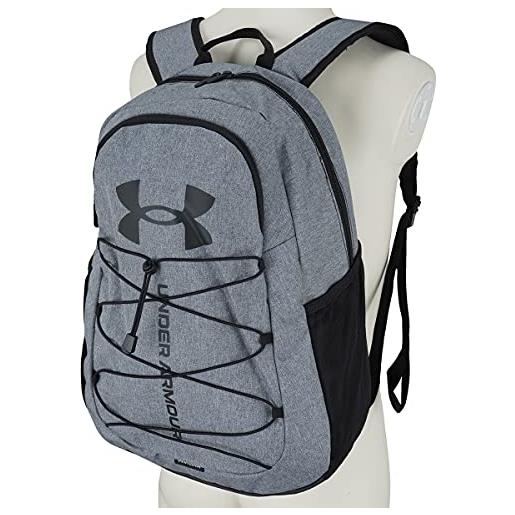 Under Armour adult hustle sport backpack , midnight navy (410)/metallic silver , one size fits all