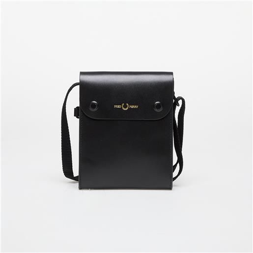 FRED PERRY burnished leather pouch black