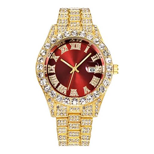 YONY 2022 fashion luxury watches uomo classic business numeri romani pave zircon quartz orologi per uomo present-4