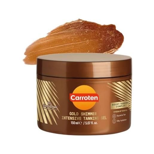 Carroten gold tanning gel 150 ml - acceleratore di abbronzatura con perle scintillanti - carotten gel abbronzante per un'abbronzatura veloce