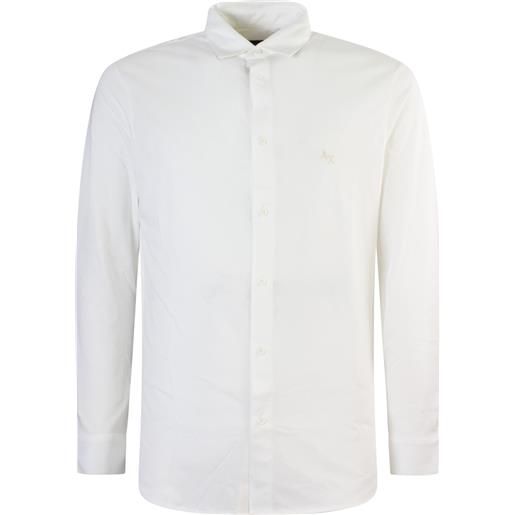 ARMANI EXCHANGE camicia bianca con mini logo per uomo