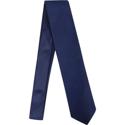 MICHAEL KORS cravatta blu con logo all over per uomo